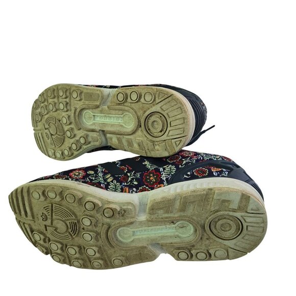 Adidas X The Farm ZX Flux Torsion 702001 Navy Floral Sneakers Size 6.5 - Picture 5 of 11
